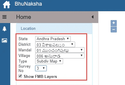 bhu naksha ap online